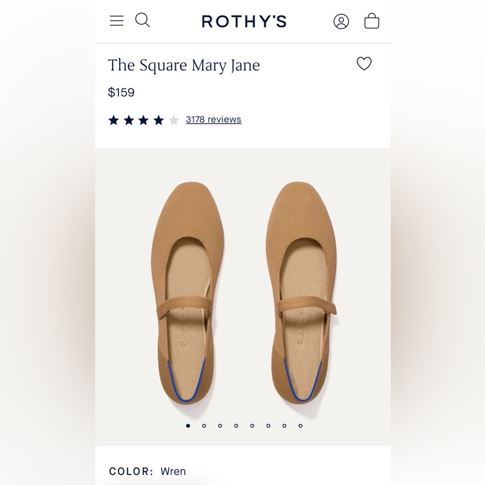 Rothy's Tan Women's Mary Jane Shoes